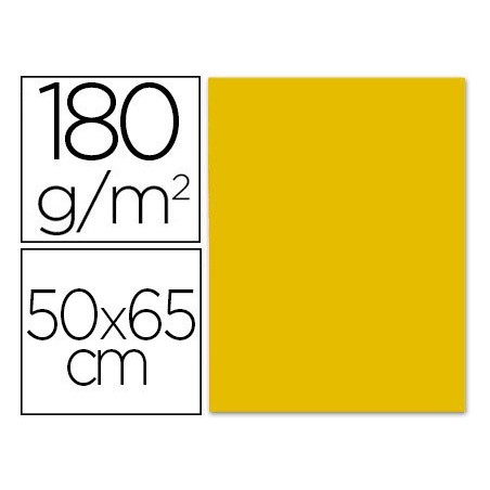 CARTULINA LIDERPAPEL 50X65 CM 180 GR ORO UNIDAD (PACK INDIVISIBLE 5 UDS)