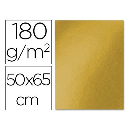 CARTULINA LIDERPAPEL 50X65 CM 180 GR ORO VIEJO UNIDAD (PACK INDIVISIBLE 5 UDS)
