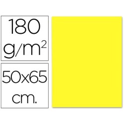 CARTULINA LIDERPAPEL 50X65 CM 180G/M2 AMARILLO (PACK INDIVISIBLE 5 UDS)