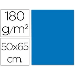 CARTULINA LIDERPAPEL 50X65 CM 180G/M2 AZUL TURQUESA (PACK INDIVISIBLE 5 UDS)