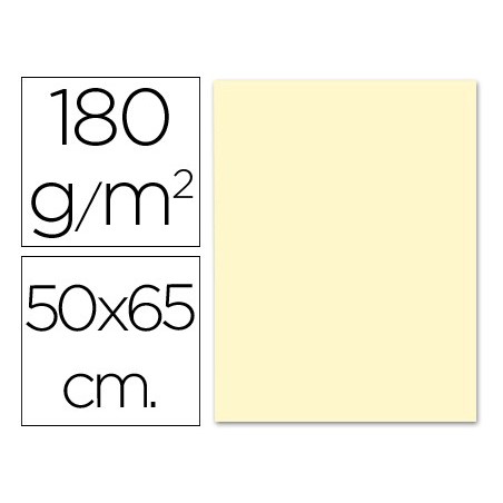 CARTULINA LIDERPAPEL 50X65 CM 180G/M2 CREMA (PACK INDIVISIBLE 5 UDS)