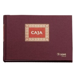 Libro caja Dohe - Cuarto apaisado - 100 g - 100 hojas - Color burdeos