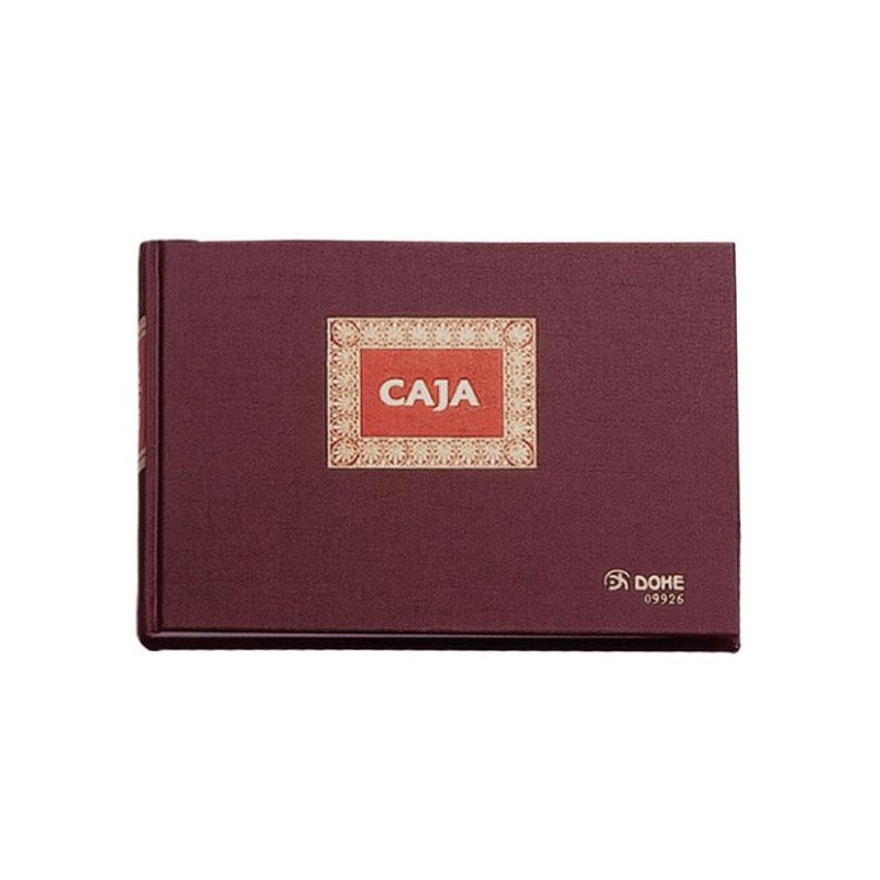 Libro caja Dohe - Cuarto apaisado - 100 g - 100 hojas - Color burdeos