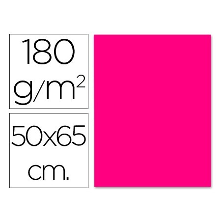 CARTULINA LIDERPAPEL 50X65 CM 180G/M2 FUCSIA (PACK INDIVISIBLE 5 UDS)