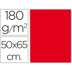 CARTULINA LIDERPAPEL 50X65 CM 180G/M2 ROJO NAVIDAD (PACK INDIVISIBLE 5 UDS)