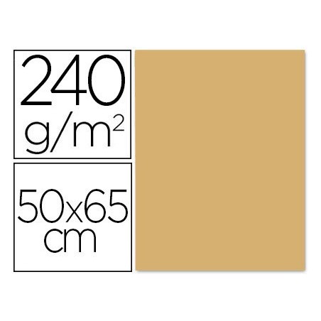 CARTULINA LIDERPAPEL 50X65 CM 240 G/M2 AVELLANA (PACK INDIVISIBLE 5 UDS)