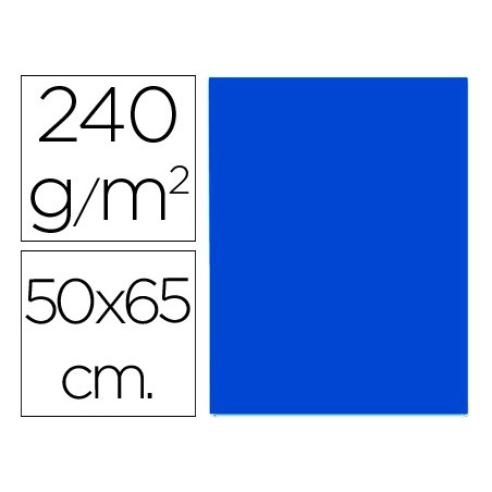 CARTULINA LIDERPAPEL 50X65 CM 240 G/M2 AZUL ZAFIRO (PACK INDIVISIBLE 5 UDS)