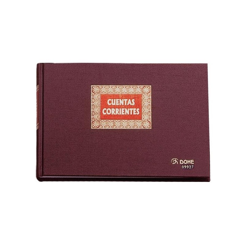 Libro cuentas corrientes Dohe - Cuarto natural - 100 g - 100 hojas - Color burdeos Libro cuentas corrientes Dohe - Cuarto natural - 100 g - 100 hojas - Color burdeos