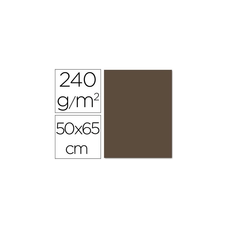 CARTULINA LIDERPAPEL 50X65 CM 240 G/M2 MARRON (PACK INDIVISIBLE 5 UDS)