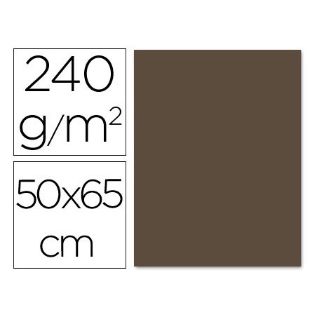 CARTULINA LIDERPAPEL 50X65 CM 240 G/M2 MARRON (PACK INDIVISIBLE 5 UDS)