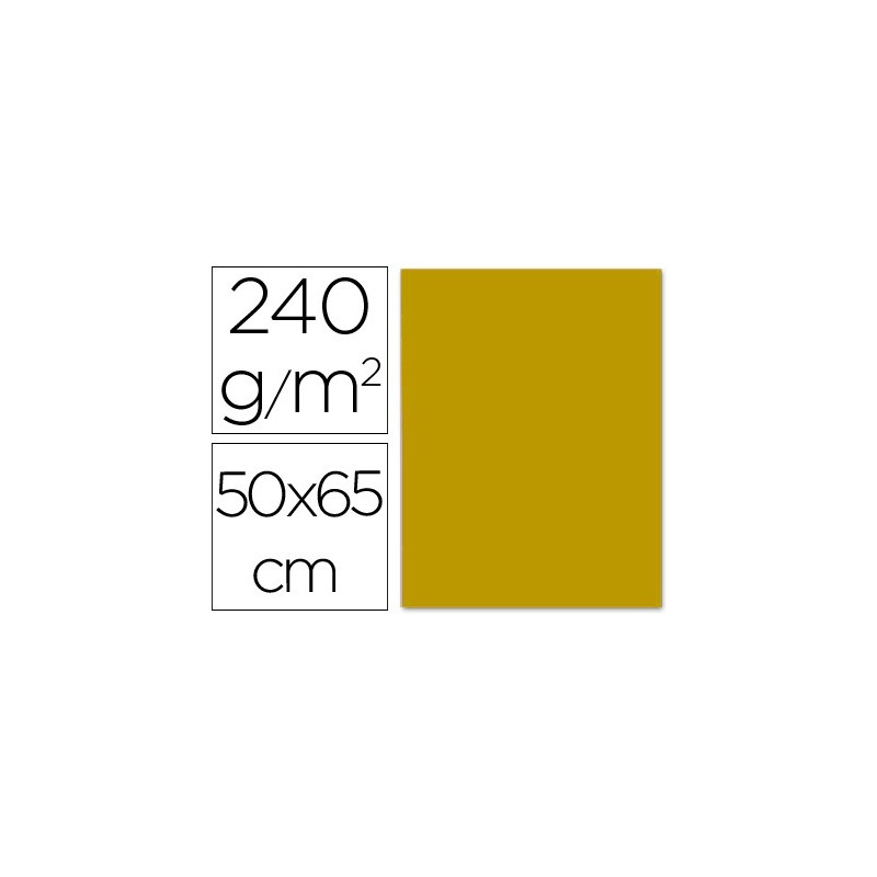 CARTULINA LIDERPAPEL 50X65 CM 240 G/M2 ORO VIEJO (PACK INDIVISIBLE 5 UDS)