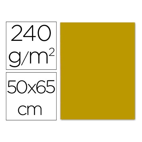 CARTULINA LIDERPAPEL 50X65 CM 240 G/M2 ORO VIEJO (PACK INDIVISIBLE 5 UDS)