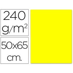 CARTULINA LIDERPAPEL 50X65 CM 240G/M2 AMARILLO LIMON (PACK INDIVISIBLE 5 UDS)