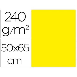 CARTULINA LIDERPAPEL 50X65 CM 240G/M2 AMARILLO LIMON PAQUETE DE 25 UNIDADES