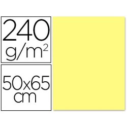CARTULINA LIDERPAPEL 50X65 CM 240G/M2 AMARILLO MEDIO PAQUETE DE 25 UNIDADES