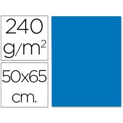 CARTULINA LIDERPAPEL 50X65 CM 240G/M2 AZUL (PACK INDIVISIBLE 5 UDS)
