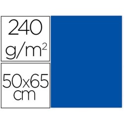 CARTULINA LIDERPAPEL 50X65 CM 240G/M2 AZUL PAQUETE DE 25 UNIDADES