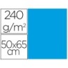 CARTULINA LIDERPAPEL 50X65 CM 240G/M2 AZUL TURQUESA PAQUETE DE 25 UNIDADES