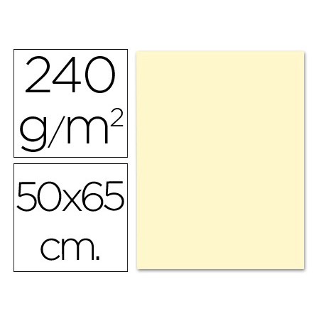 CARTULINA LIDERPAPEL 50X65 CM 240G/M2 CREMA (PACK INDIVISIBLE 5 UDS)