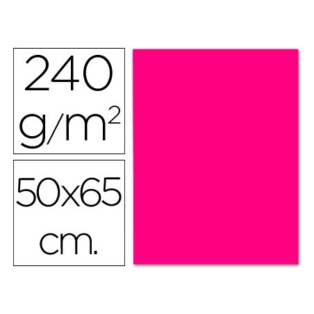 CARTULINA LIDERPAPEL 50X65 CM 240G/M2 FUCSIA (PACK INDIVISIBLE 5 UDS)