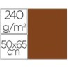CARTULINA LIDERPAPEL 50X65 CM 240G/M2 MARRON ESCOLAR PAQUETE DE 25 UNIDADES