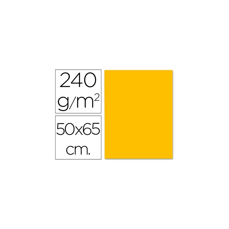 CARTULINA LIDERPAPEL 50X65 CM 240G/M2 NARANJA (PACK INDIVISIBLE 5 UDS)