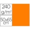 CARTULINA LIDERPAPEL 50X65 CM 240G/M2 NARANJA PAQUETE DE 25 UNIDADES