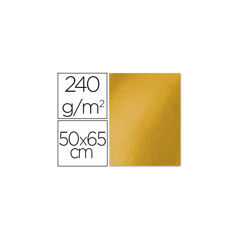 CARTULINA LIDERPAPEL 50X65 CM 240G/M2 ORO VIEJO PAQUETE DE 25 UNIDADES