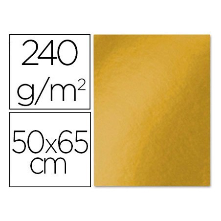 CARTULINA LIDERPAPEL 50X65 CM 240G/M2 ORO VIEJO PAQUETE DE 25 UNIDADES