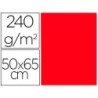 CARTULINA LIDERPAPEL 50X65 CM 240G/M2 ROJO NAVIDAD PAQUETE DE 25 UNIDADES