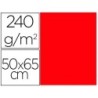 CARTULINA LIDERPAPEL 50X65 CM 240G/M2 ROJO PAQUETE DE 25 UNIDADES