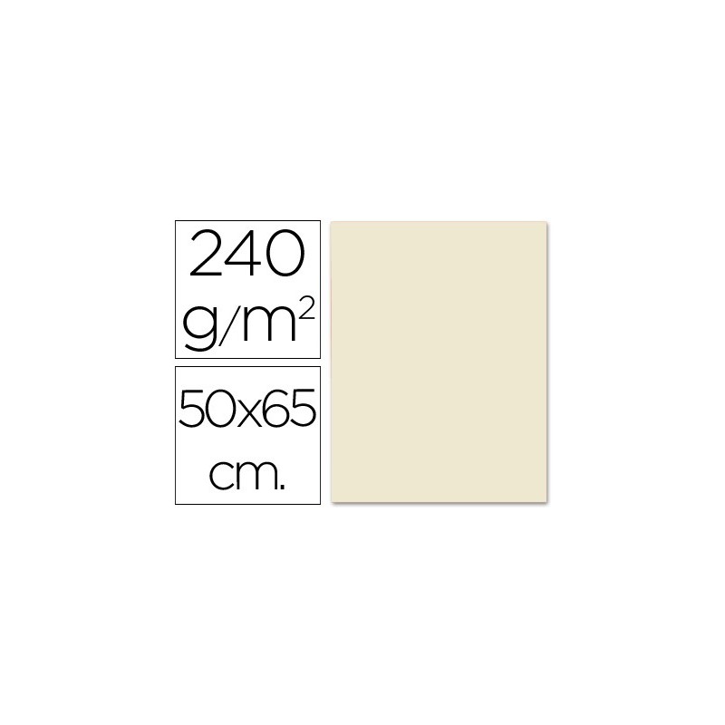 CARTULINA LIDERPAPEL 50X65 CM 240G/M2 SEPIA (PACK INDIVISIBLE 5 UDS)