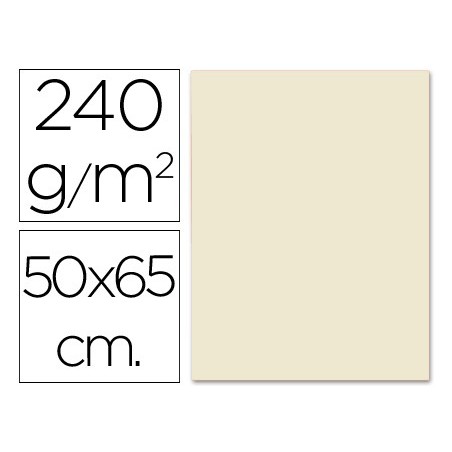 CARTULINA LIDERPAPEL 50X65 CM 240G/M2 SEPIA (PACK INDIVISIBLE 5 UDS)