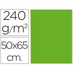 CARTULINA LIDERPAPEL 50X65 CM 240G/M2 VERDE (PACK INDIVISIBLE 5 UDS)