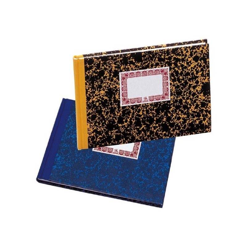 Cuaderno cuentas corrientes cartoné Dohe - Cuarto apaisado - 70 g - 100 hojas - Color amarillo