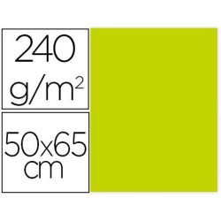 CARTULINA LIDERPAPEL 50X65 CM 240G/M2 VERDE PISTACHO PAQUETE DE 25 UNIDADES