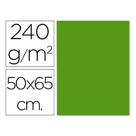 CARTULINA LIDERPAPEL 50X65 CM 240G/M2 VERDE NAVIDAD (PACK INDIVISIBLE 5 UDS)