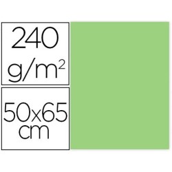 CARTULINA LIDERPAPEL 50X65 CM 240G/M2 VERDE HIERBA PAQUETE DE 25 UNIDADES