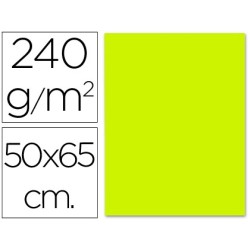 CARTULINA LIDERPAPEL 50X65 CM 240G/M2 VERDE PISTACHO (PACK INDIVISIBLE 5 UDS)