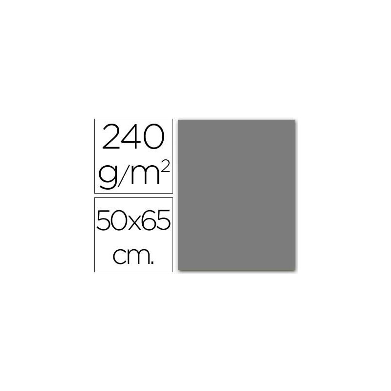 CARTULINA LIDERPAPEL 50X65 CM GRIS 240 GR UNIDAD (PACK INDIVISIBLE 5 UDS)