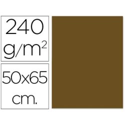 CARTULINA LIDERPAPEL 50X65 CM MARRON ESCOLAR 240G UNIDAD (PACK INDIVISIBLE 5 UDS)
