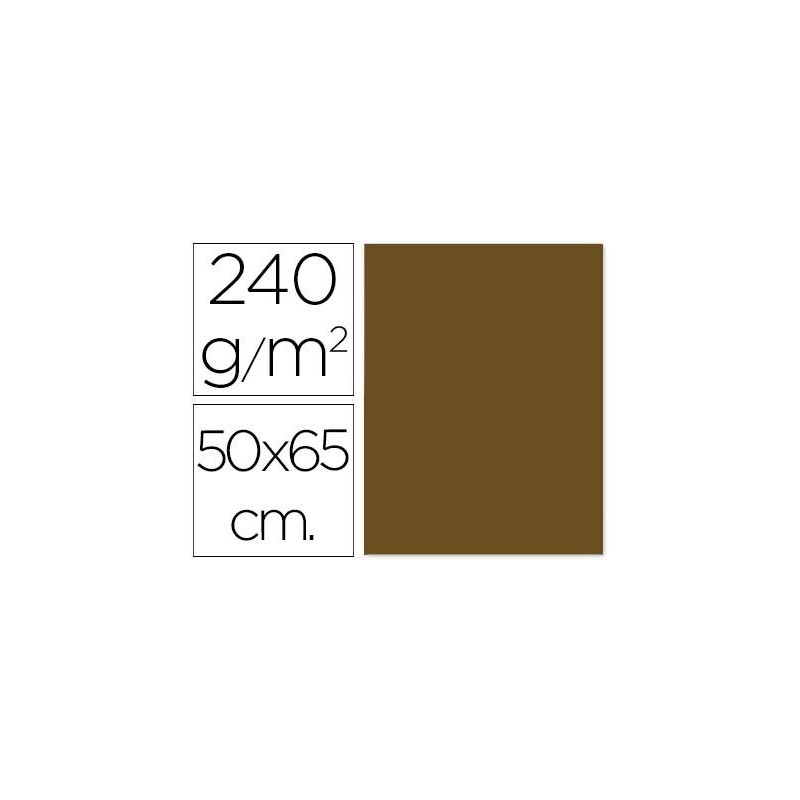 CARTULINA LIDERPAPEL 50X65 CM MARRON ESCOLAR 240G UNIDAD (PACK INDIVISIBLE 5 UDS)