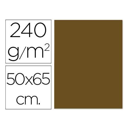 CARTULINA LIDERPAPEL 50X65 CM MARRON ESCOLAR 240G UNIDAD (PACK INDIVISIBLE 5 UDS)