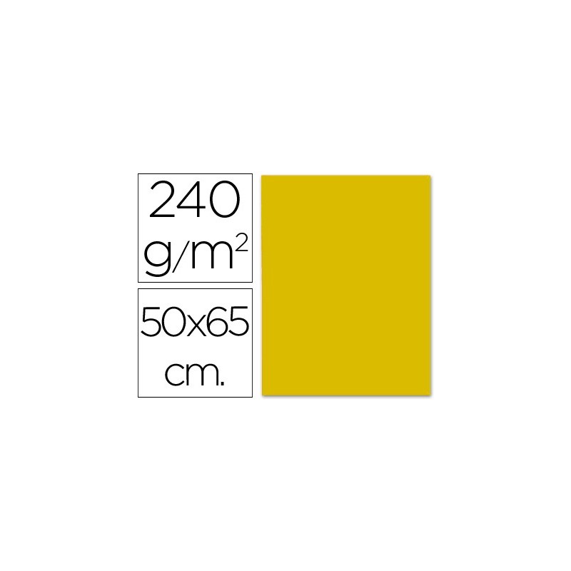 CARTULINA LIDERPAPEL 50X65 CM ORO 240 GR UNIDAD (PACK INDIVISIBLE 5 UDS)