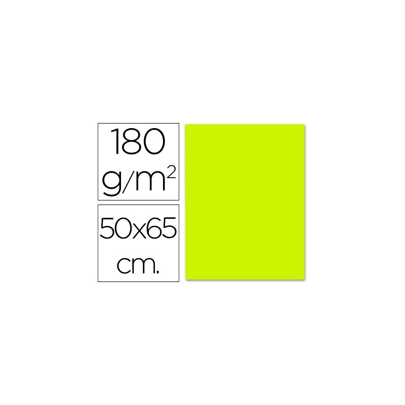 CARTULINA LIDERPAPEL 50X65 CM VERDE PISTACHO 180 GR -UNIDAD (PACK INDIVISIBLE 5 UDS)