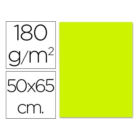 CARTULINA LIDERPAPEL 50X65 CM VERDE PISTACHO 180 GR -UNIDAD (PACK INDIVISIBLE 5 UDS)