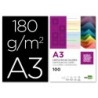 CARTULINA LIDERPAPEL A3 180G/M2 NEGRO PAQUETE DE 100 HOJAS