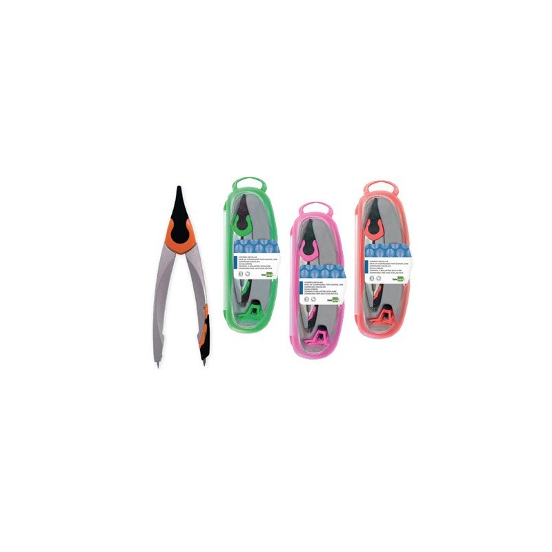 COMPAS LIDERPAPEL ADAPTADOR UN IVERSAL Y MINAS COLORES SURTIDOS