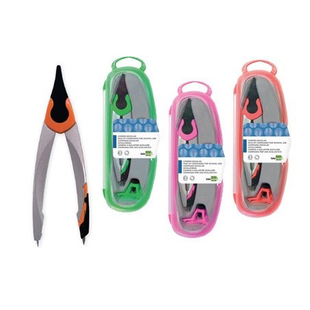 COMPAS LIDERPAPEL ADAPTADOR UN IVERSAL Y MINAS COLORES SURTIDOS