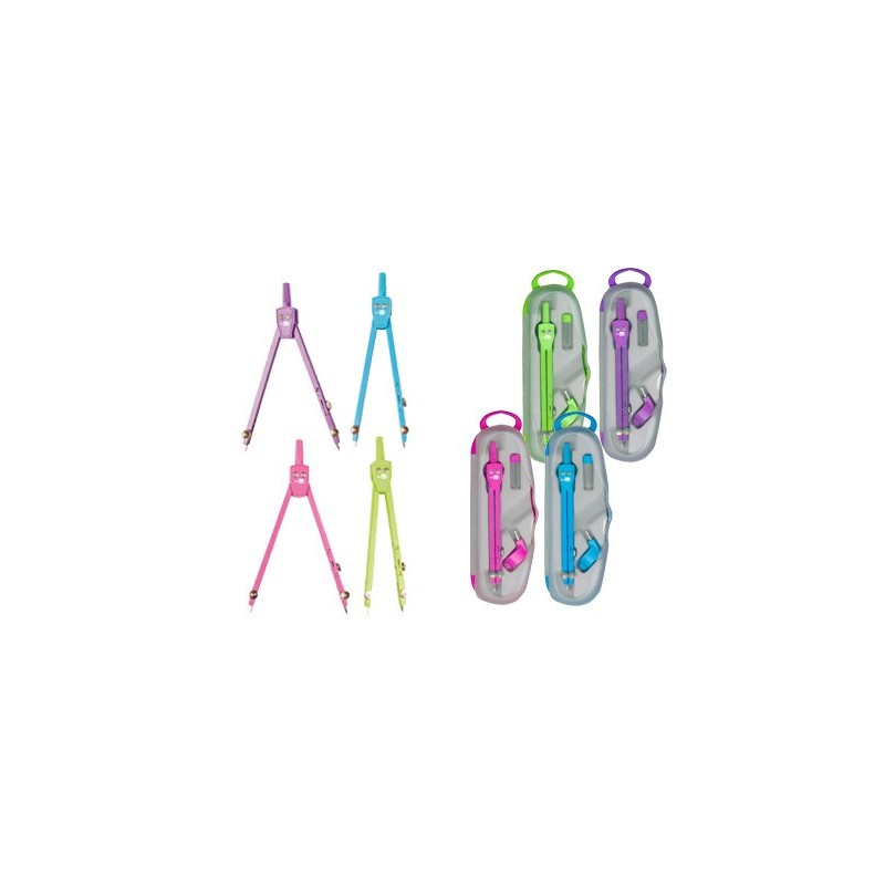 COMPAS LIDERPAPEL ARTICULADO CON ADAPTADOR UNIVERSAL COLOR